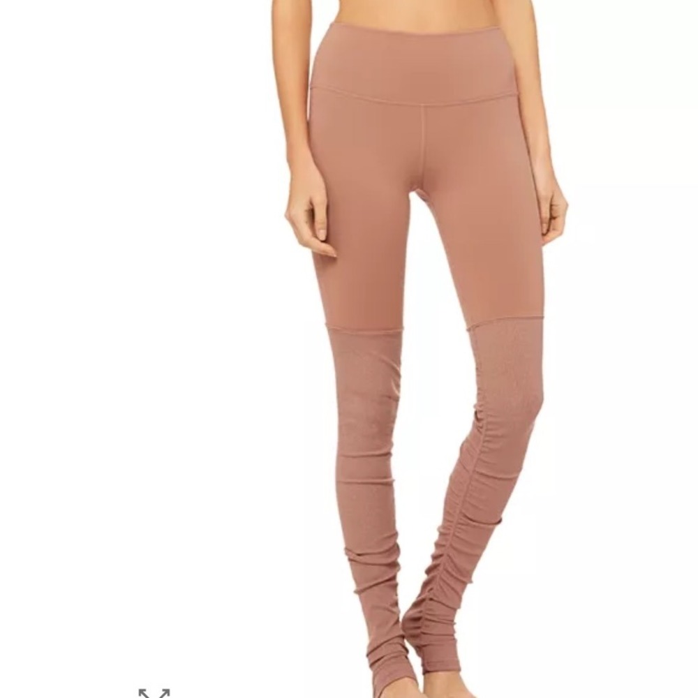 Alo Yoga High-Waist Goddess Leggings Womens XS Ruched  Athletic Pants
